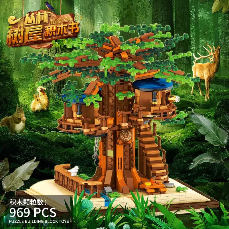 Explore the Wilderness with Jungle Tree House Building Blocks for Creative Kids