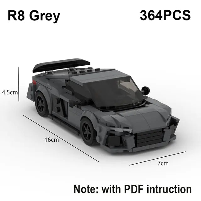 RS6 Avant R8 GT3 RS7 Speed Sports Car Building Blocks Toy - Home Kartz