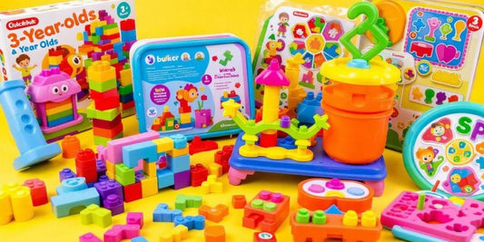 Colorful educational toys for 3-year-old children.