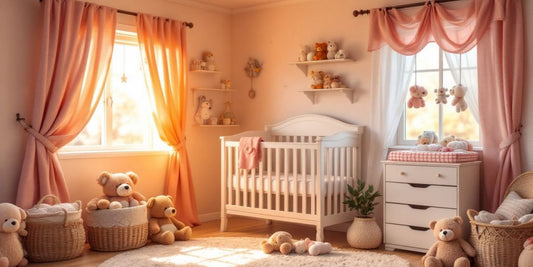 Cozy nursery with crib and baby essentials.