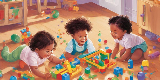 children playing with educational toys