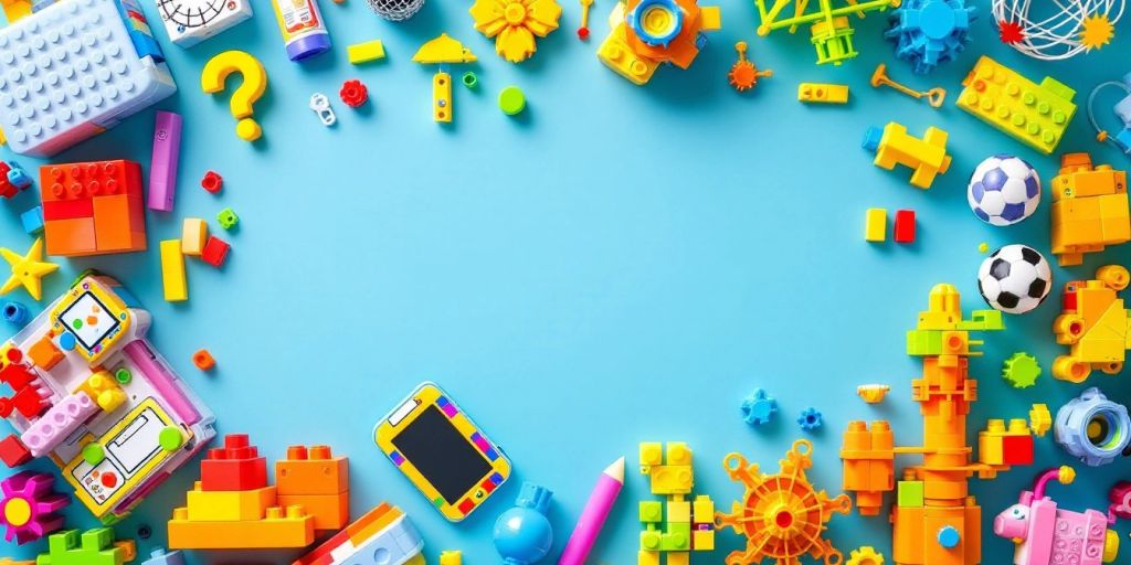 Colorful STEM toys for kids, promoting hands-on learning.