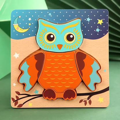 Wooden Puzzle - Engage Your Child's Imagination with Educational Animal Puzzles - Home Kartz