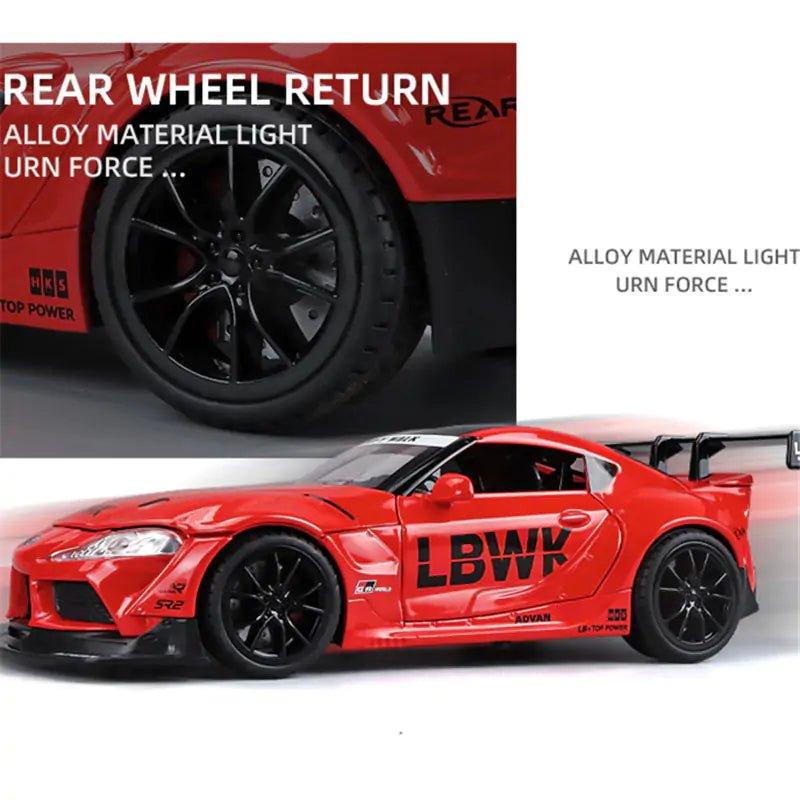 1:22 Toyota SUPRA Track Alloy Sports Car Model