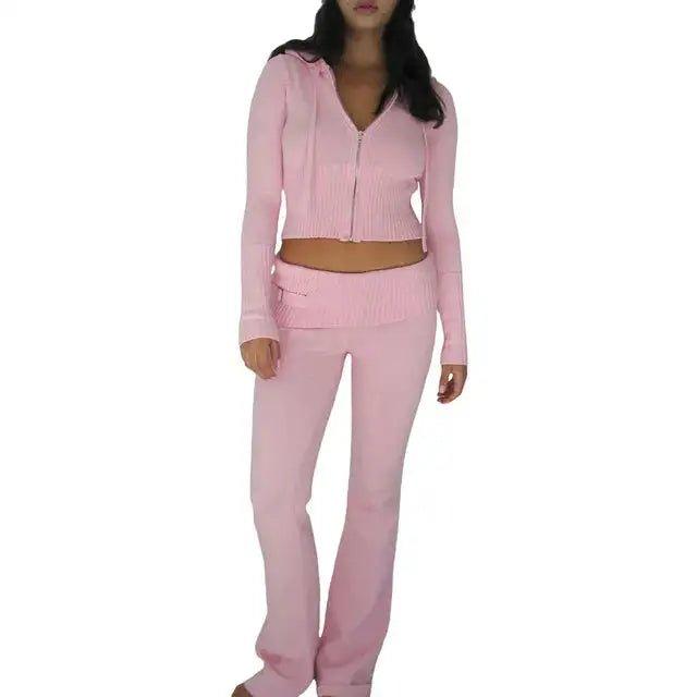 2 Piece - Set Trousers Hoodie Tracksuit