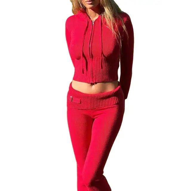 2 Piece - Set Trousers Hoodie Tracksuit