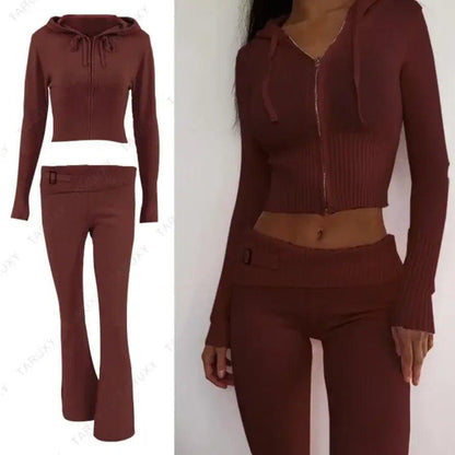 2 Piece - Set Trousers Hoodie Tracksuit