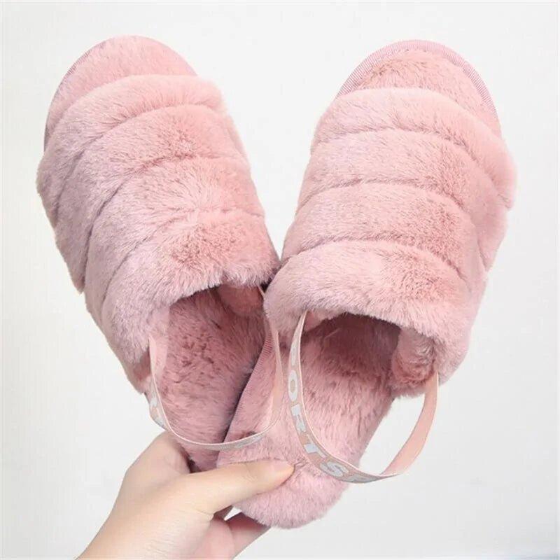 2020 Women Indoor Fur Slides