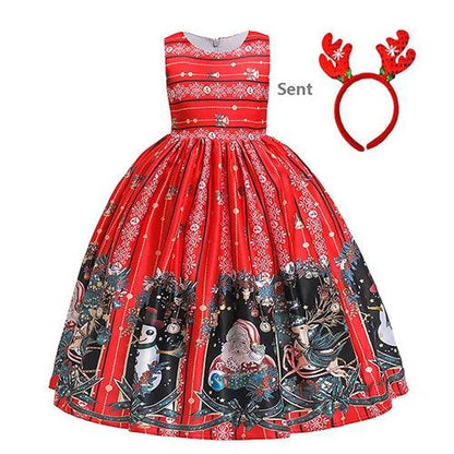 Charming Children's Christmas Dress – Festive Holiday Party Outfit for Girls