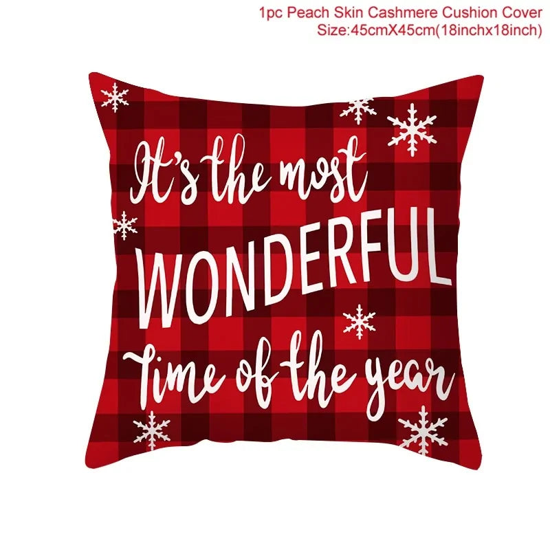 Cozy Up with Our Festive Cartoon Christmas Pillow Cover 🎄✨