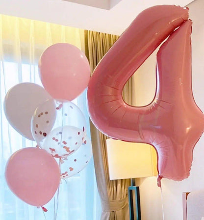 32inch Pastel Baby Blue Pink Foil Number Balloon With Crown 1 2 3 4 5 6 7 Birthday Party Baby Shower Wedding Decoration