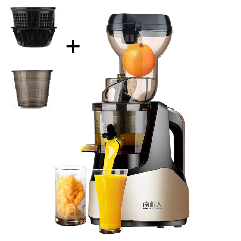 Antarctic JE-BO3B Slow Vegetable Juicer – Nutrient-Preserving, Quiet Juicing with Elegant Design - Home Kartz