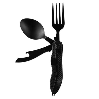 Compact Combo Knife Fork Tool | Perfect for Camping, Hiking and On-the-Go Meals - Home Kartz