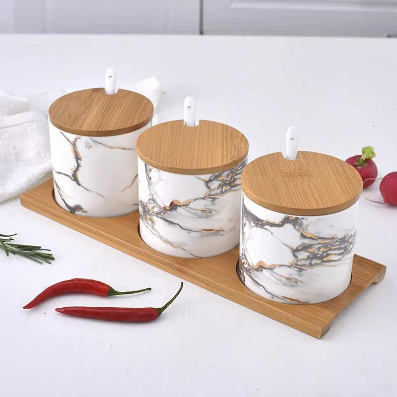 Ceramic Food Storage Jar Set – Elegant, Airtight Containers for Freshness and Style in Your Kitchen - Home Kartz