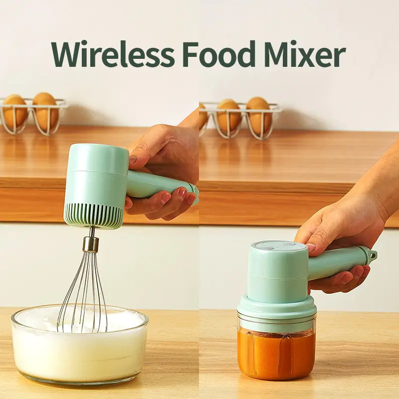 Wireless Portable Food Mixer – Handheld Electric Blender for Easy Mixing and Baking