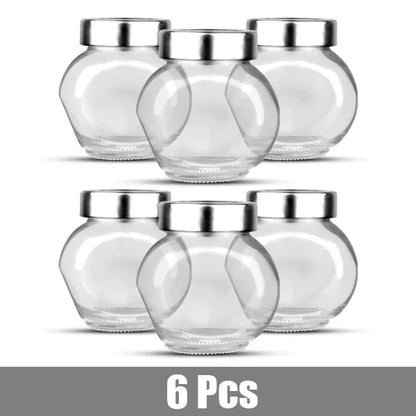 180ML Transparent Food Storage Jar – Compact, Airtight Glass Jar for Freshness and Easy Organization