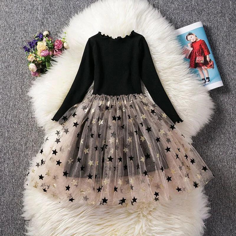 Elegant Little Girls' Dress – Ankle-Length Lace Dress for Special Occasions