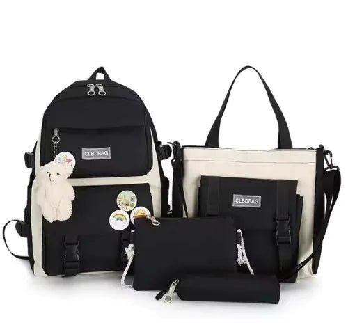 5 - Piece Canvas Backpack Set for Teen Girls – 2023 Fashionable School and Travel Bags