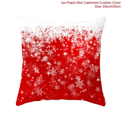 Cotton Linen Merry Christmas Cover Cushions - Holiday Decor for Living Room and Bedroom