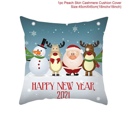 Cozy Up with Our Festive Cartoon Christmas Pillow Cover 🎄✨