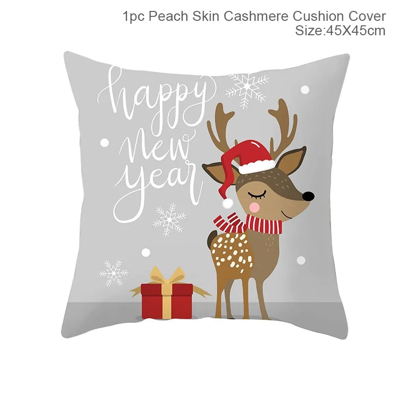 Cozy Up with Our Festive Cartoon Christmas Pillow Cover 🎄✨