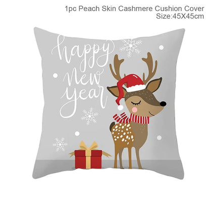 Cozy Up with Our Festive Cartoon Christmas Pillow Cover 🎄✨