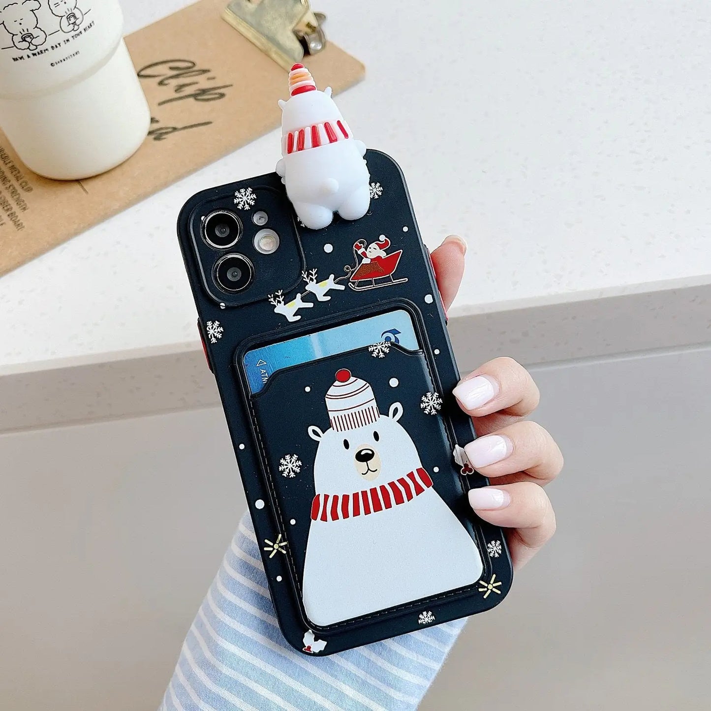 Jelly Cases: Stylish 3D Christmas Card Case – Protect Your Phone with Love 🎄📱