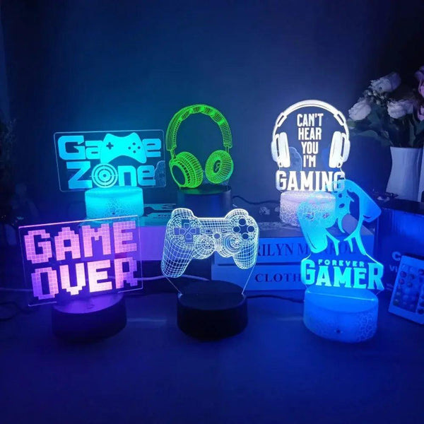 3D LED Gaming Lamp – Transform Your Game Room with Customizable Lighting