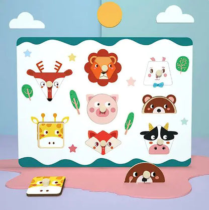 Montessori 3D Animal Puzzle – Educational Wooden Toy for Kids