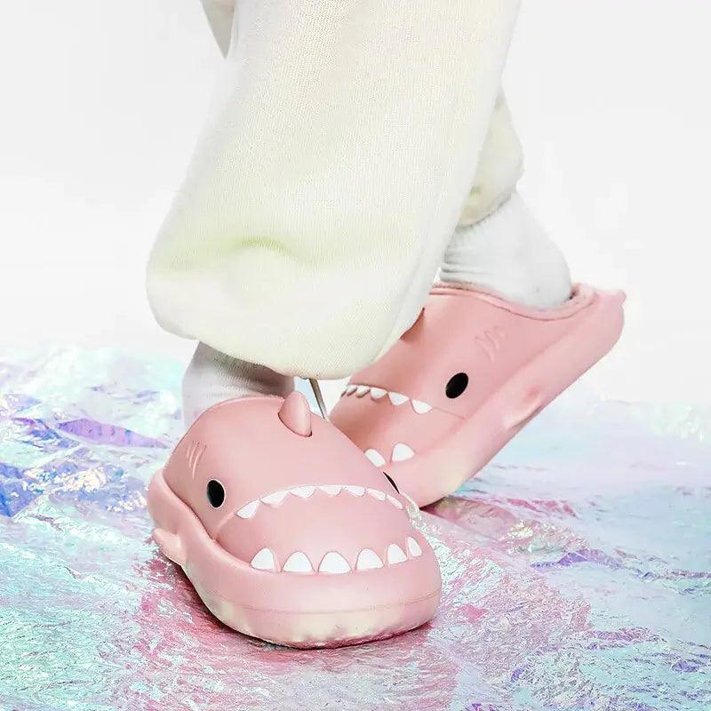 Winter Warm Shark Plush Slippers