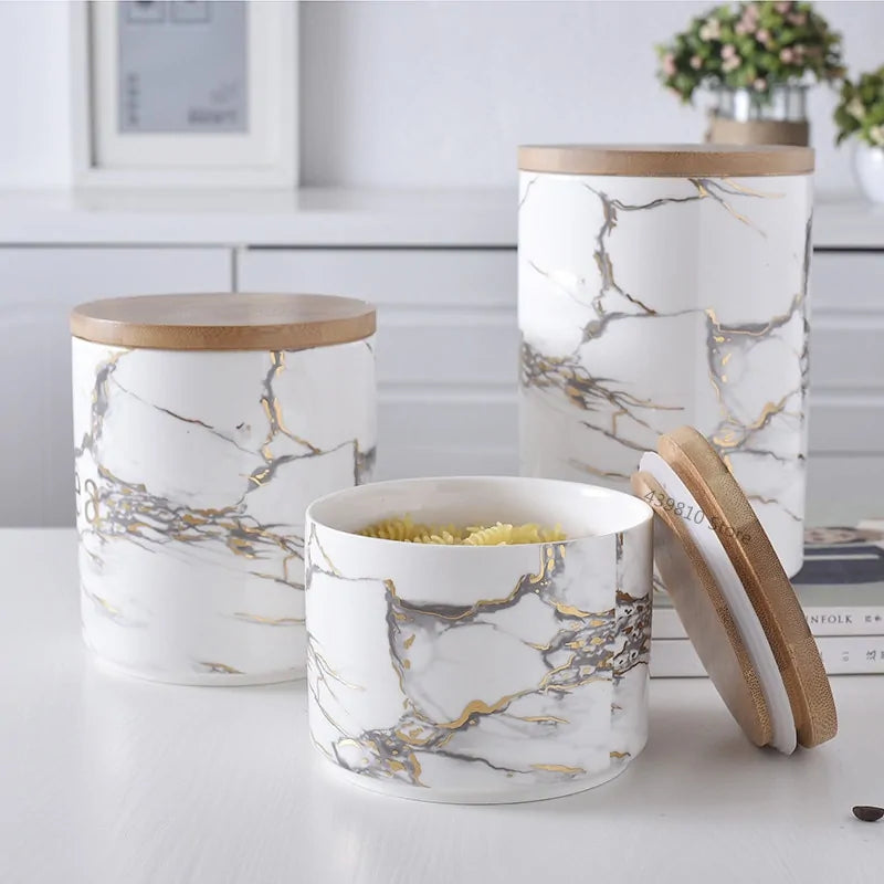 Ceramic Food Storage Jar Set – Elegant, Airtight Containers for Freshness and Style in Your Kitchen