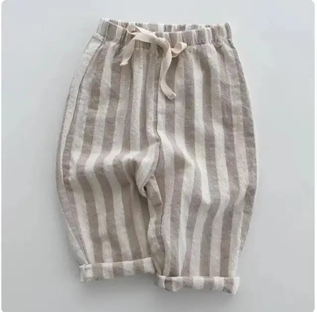 Vintage Linen Cotton Stripe Pants – Timeless Style & Unmatched Comfort - Home Kartz