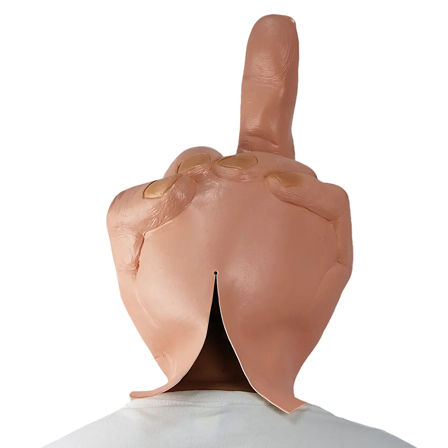 Middle Finger Halloween Mask | Full Head Latex Mask for Cosplay & Parties | Bold & Humorous Costume Accessory