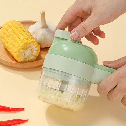 Electric 4-in-1 Food Processor – Slice, Dice, Mash, and Chop with Ease