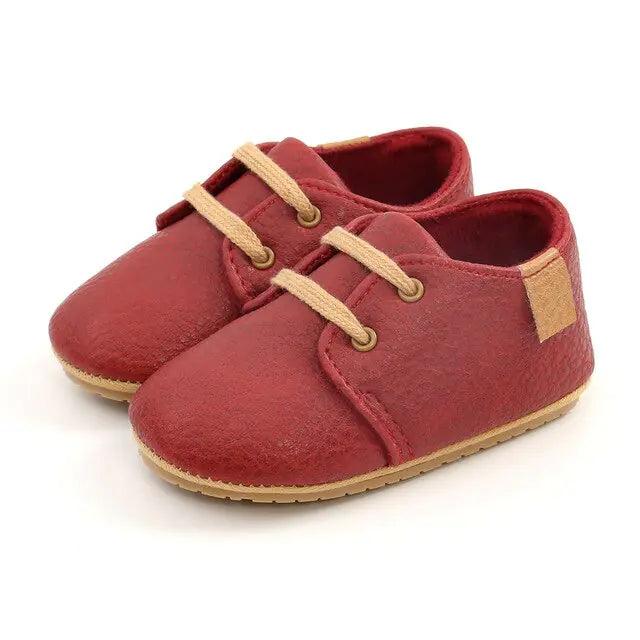 Multicolor Retro Leather Shoes Baby