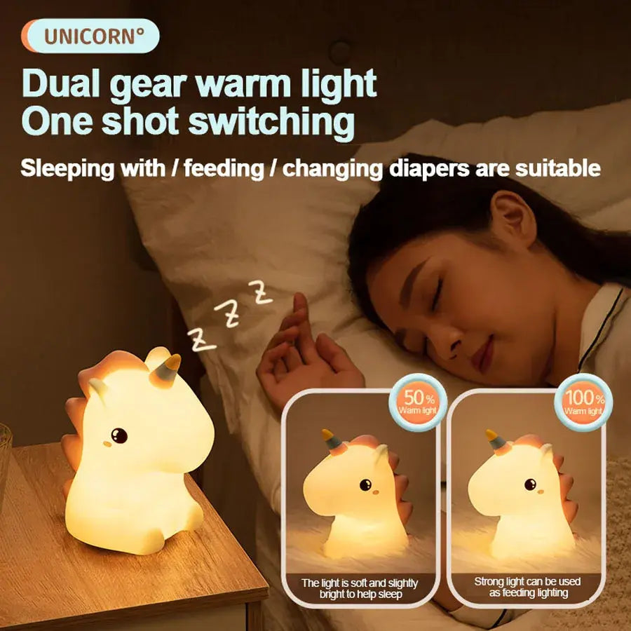 Adorable LED Night Light – Rechargeable and Portable for Kids and Adults