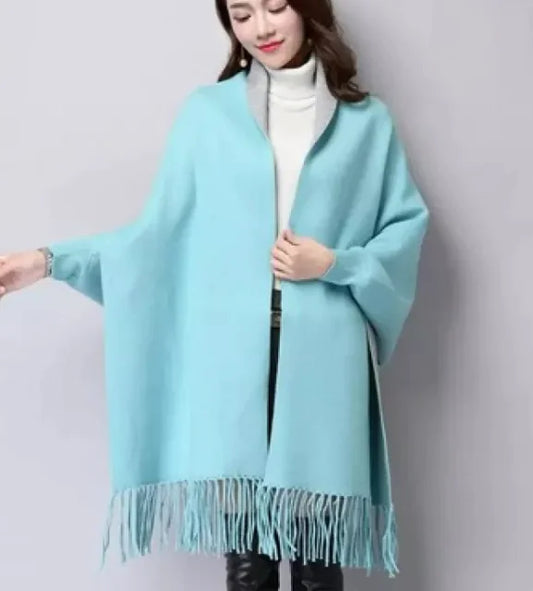 Cape cloak imitation cashmere shawl scarf