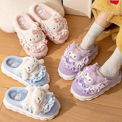 Sanrio Hello Kitty Home Fuzzy Slippers