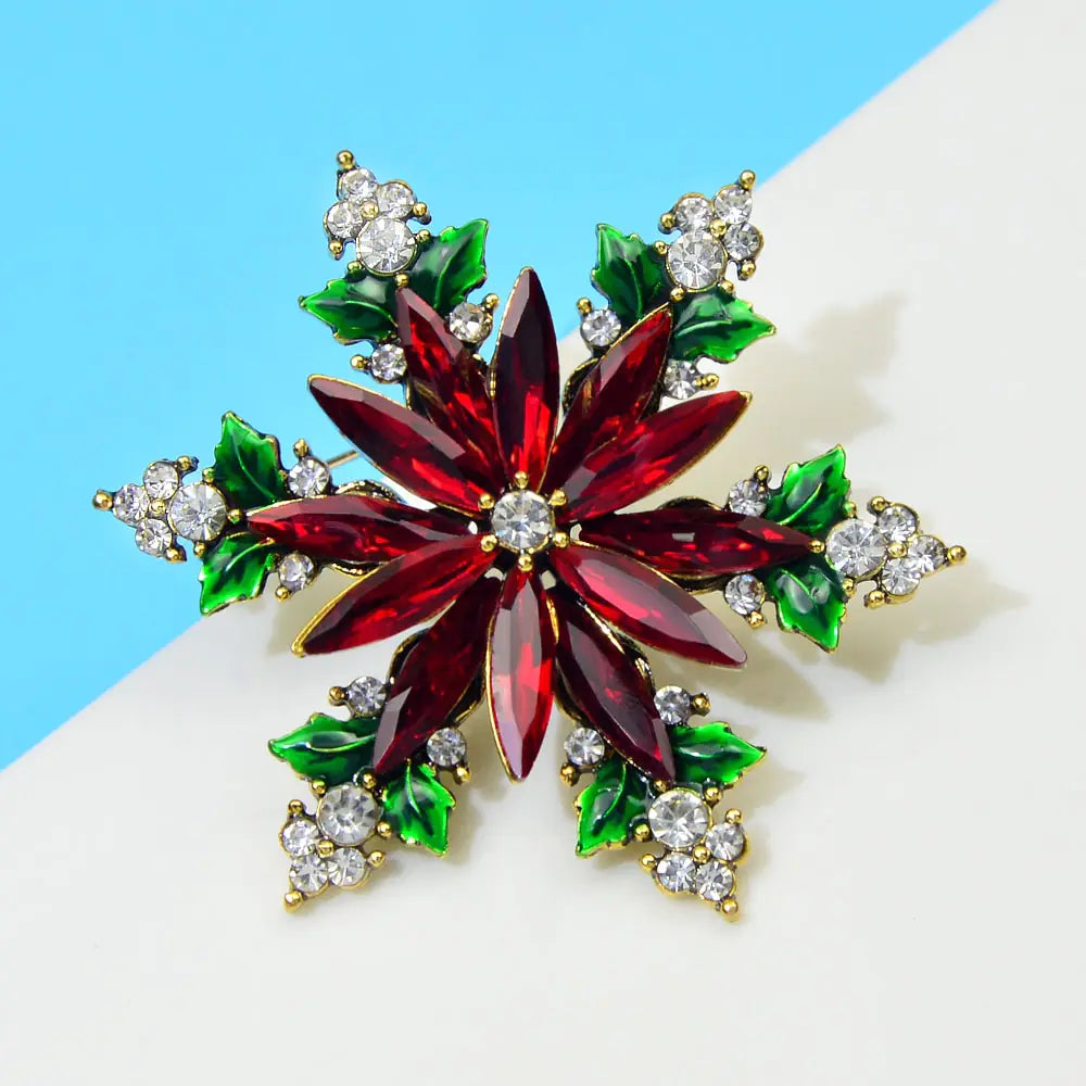 Elevate Your Holiday Look with Our Sparkling Christmas Crystal Snowflake Pin ⛄❄️