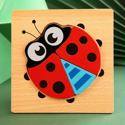 Wooden Puzzle - Engage Your Child's Imagination with Educational Animal Puzzles - Home Kartz