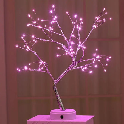 Enchanting 3D Copper Wire Fire Tree Pearl Night Light – Illuminate Your Space with Elegance 🌟