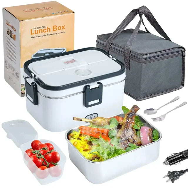 Electric Lunch Box: 3-in-1 Heated Meal Solution for Cars, Trucks, Office and Home Use