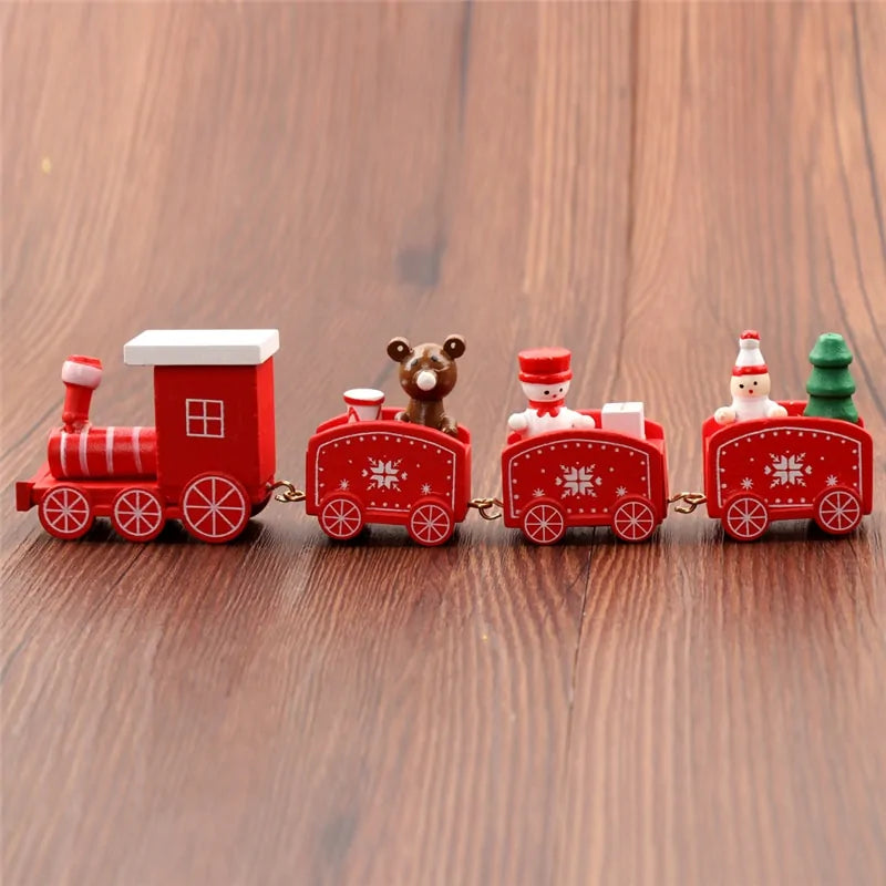 Christmas Train Painted Wood Decoration – Festive & Charming Holiday Ornament 🎄🚂 - Home Kartz