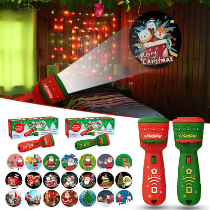 Christmas Flashlight Projection - Festive Holiday Toy with 21 Patterns