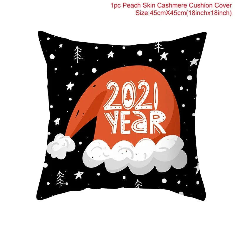 Cozy Up with Our Festive Cartoon Christmas Pillow Cover 🎄✨