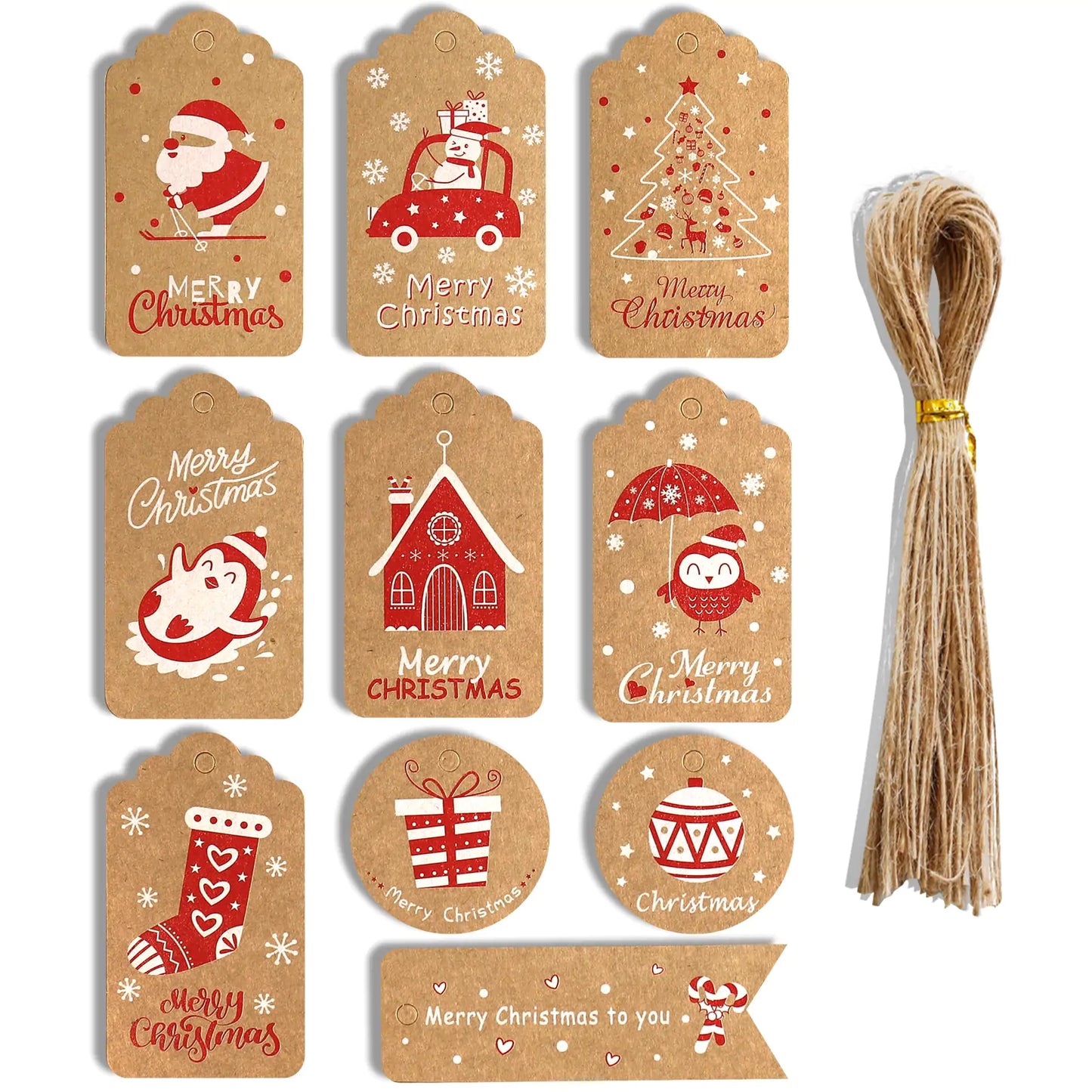 Santa Claus Christmas Gift Tags