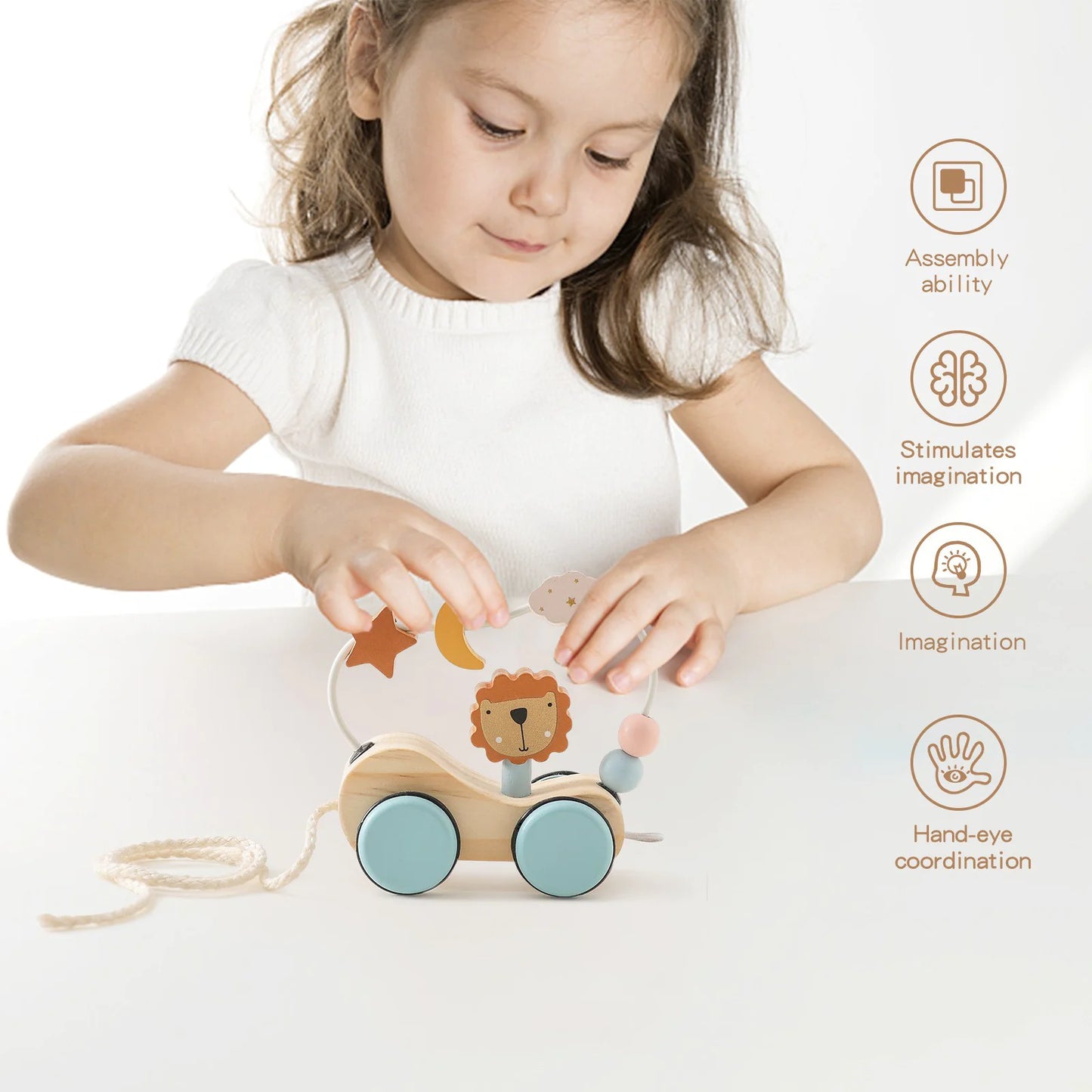 Wooden Montessori Puzzle Toy - Engaging, Educational, and Eco-Friendly Playtime - Home Kartz