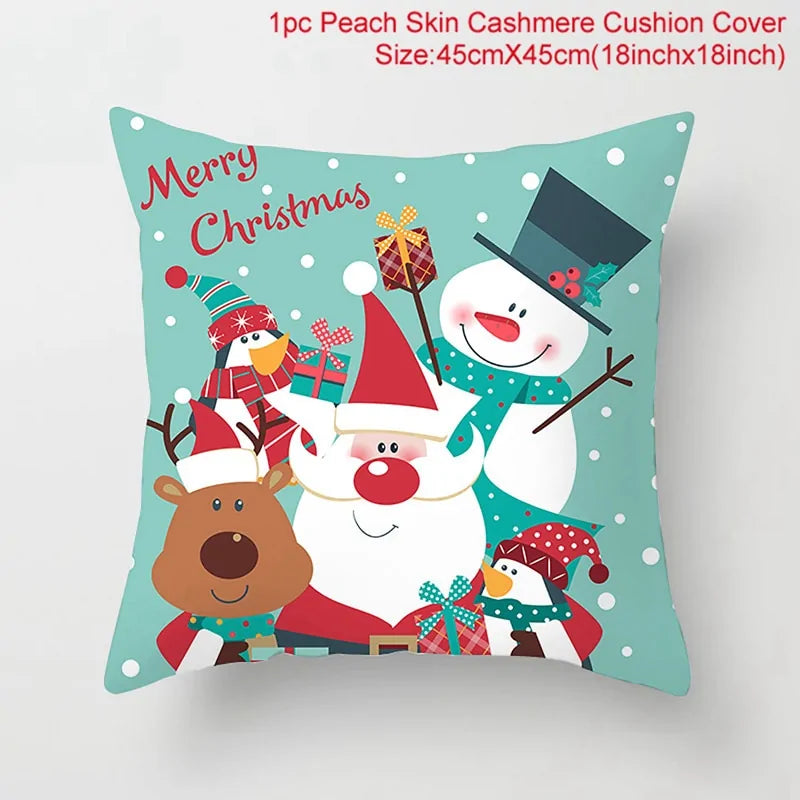 Cozy Up with Our Festive Cartoon Christmas Pillow Cover 🎄✨