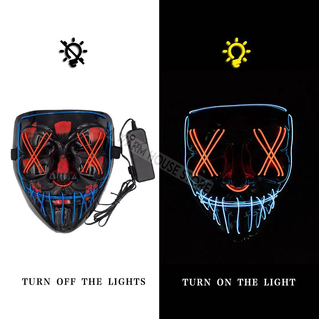 LED Halloween Mask – Light Up Your Halloween Costume with Eerie Glow