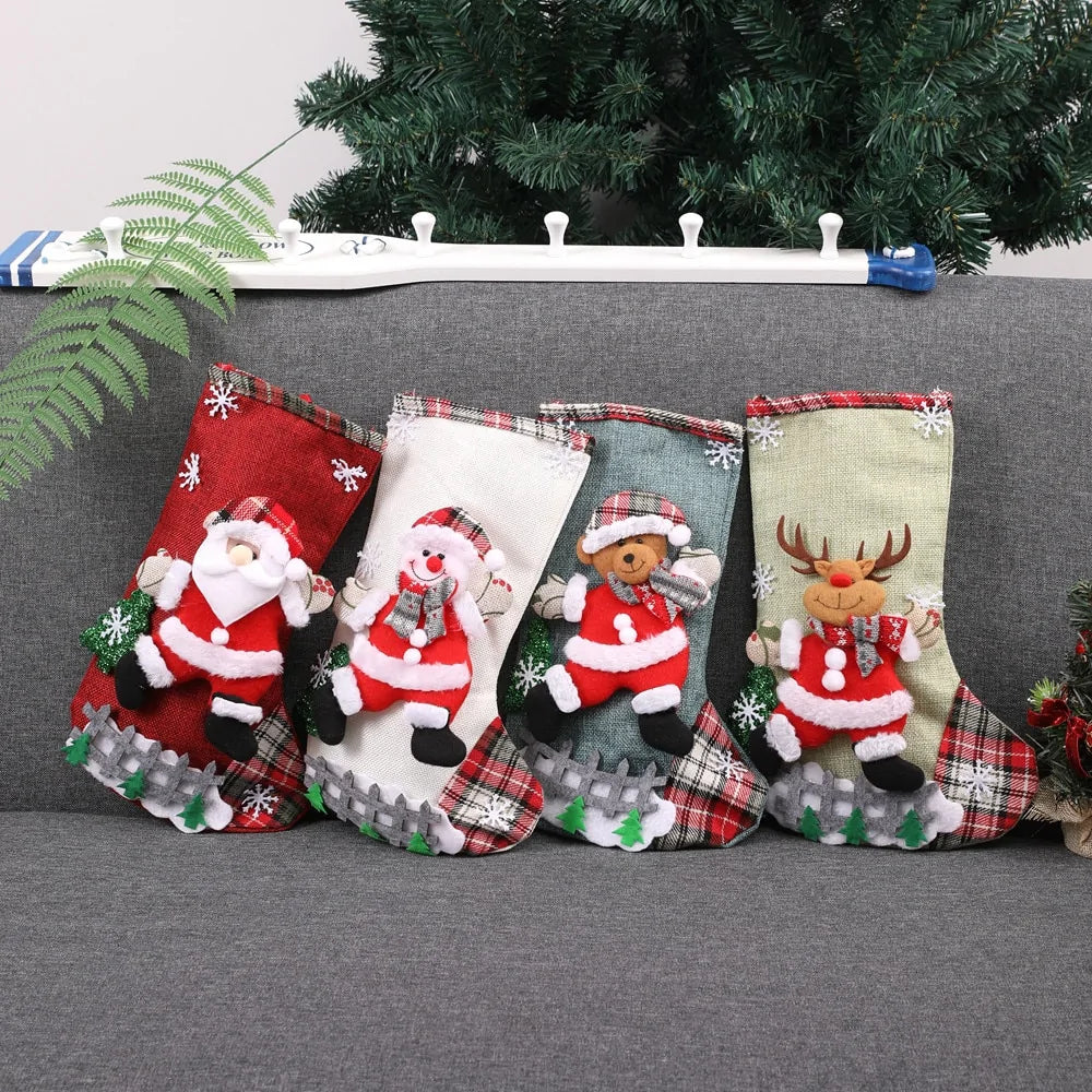 Reusable Festive Christmas Candy Bags for Holiday Gifts